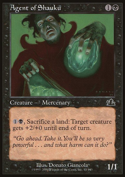 Agent of Shauku, Prophecy #55, Magic: The Gathering card