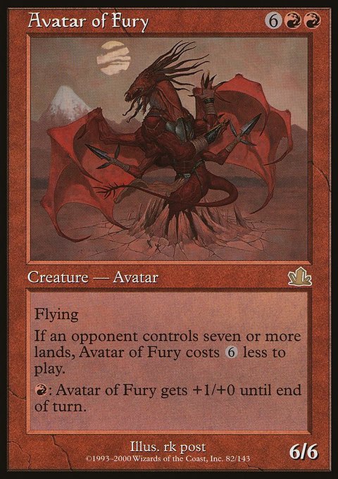 Avatar of Fury, Prophecy #82, Magic: The Gathering card