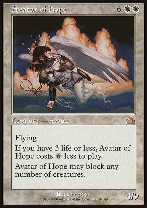 Avatar of Hope, Prophecy #3, Magic: The Gathering card