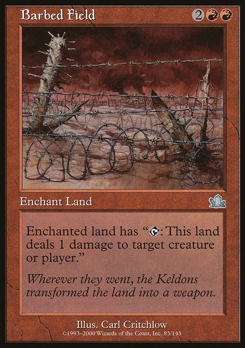 Barbed Field, Prophecy #83, Magic: The Gathering card