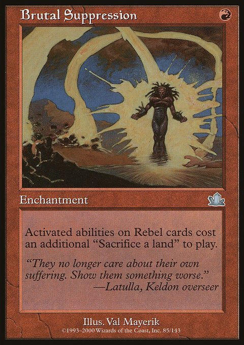 Brutal Suppression, Prophecy #85, Magic: The Gathering card