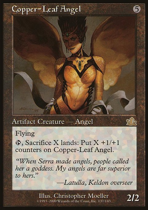 Copper-Leaf Angel, Prophecy #137, Magic: The Gathering card