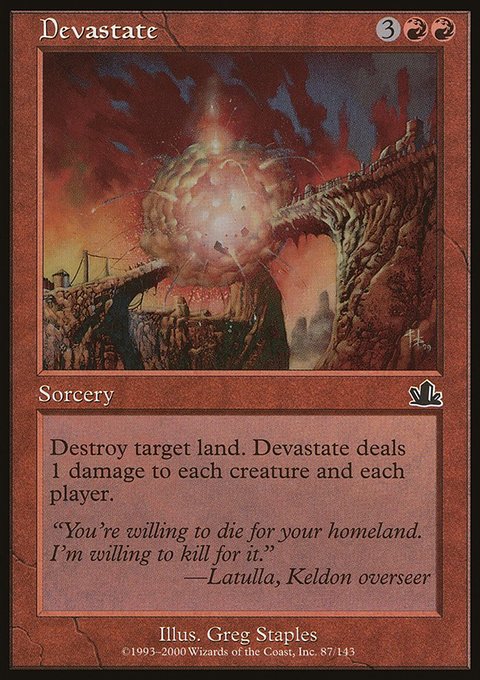 Devastate, Prophecy #87, Magic: The Gathering card
