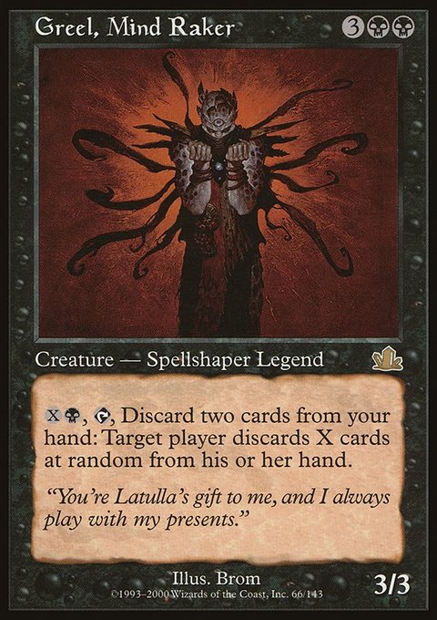 Greel, Mind Raker, Prophecy #66, Magic: The Gathering card