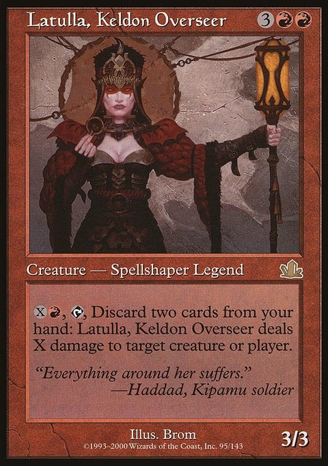 Latulla, Keldon Overseer, Prophecy #95, Magic: The Gathering card