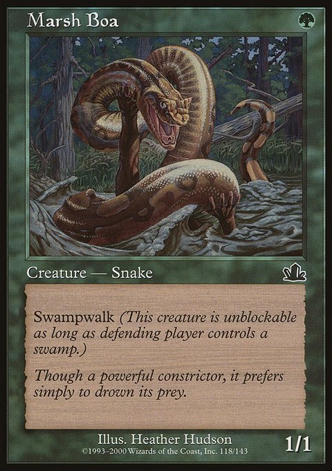 Marsh Boa, Prophecy #118, Magic: The Gathering card