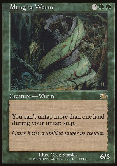 Mungha Wurm, Prophecy #119, Magic: The Gathering card