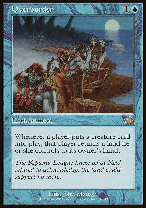 Overburden, Prophecy #39, Magic: The Gathering card