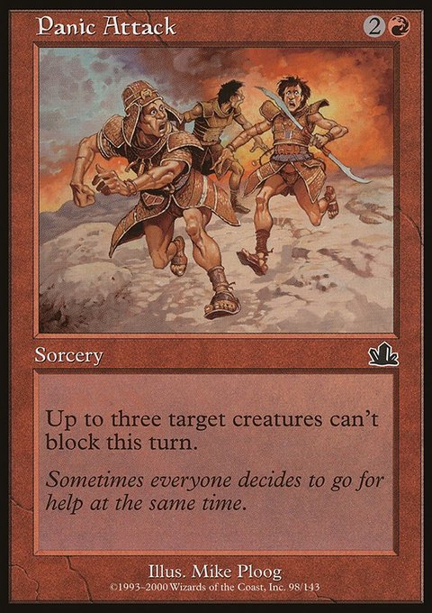 Panic Attack, Prophecy #98, Magic: The Gathering card