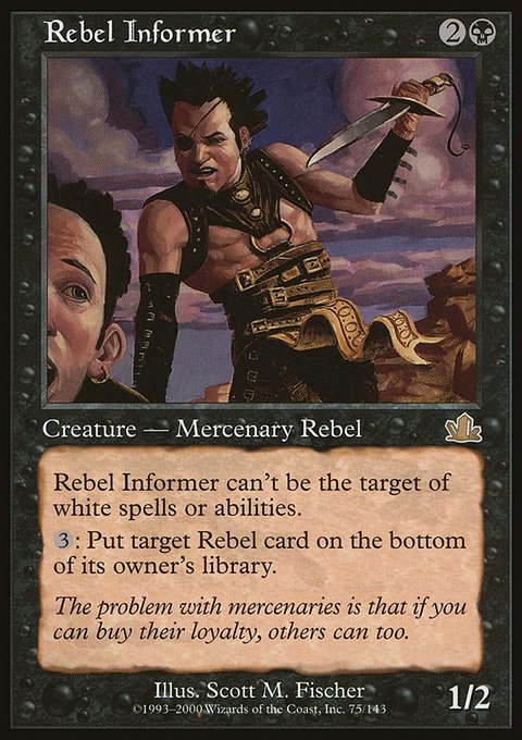 Rebel Informer, Prophecy #75, Magic: The Gathering card