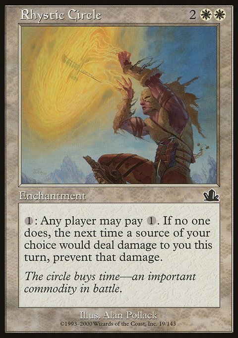 Rhystic Circle, Prophecy #19, Magic: The Gathering card
