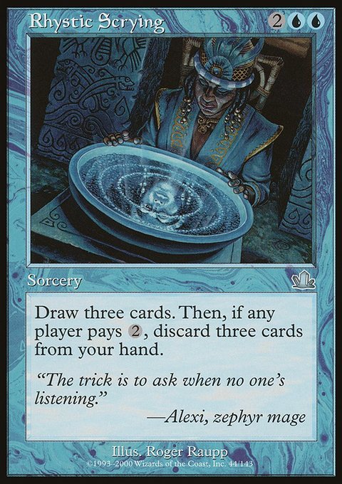 Rhystic Scrying, Prophecy #44, Magic: The Gathering card