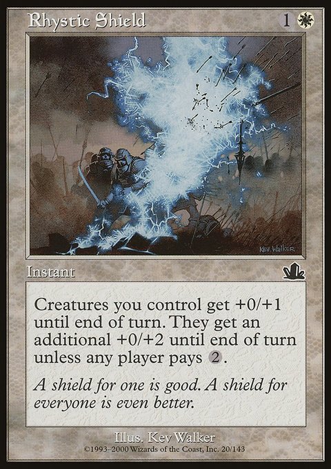 Rhystic Shield, Prophecy #20, Magic: The Gathering card