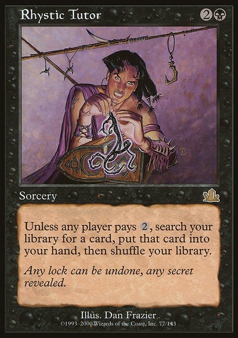 Rhystic Tutor, Prophecy #77, Magic: The Gathering card