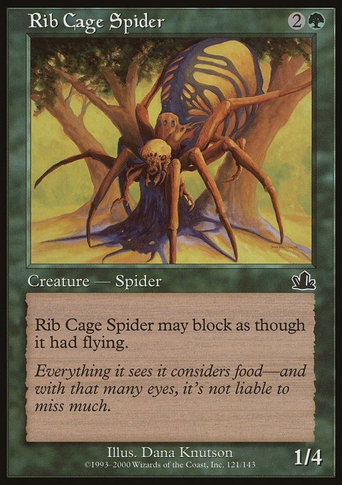 Rib Cage Spider, Prophecy #121, Magic: The Gathering card