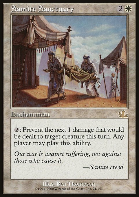 Samite Sanctuary, Prophecy #21, Magic: The Gathering card