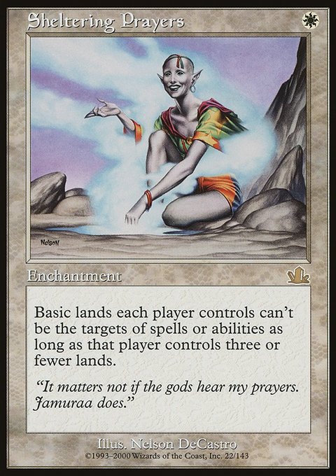 Sheltering Prayers, Prophecy #22, Magic: The Gathering card