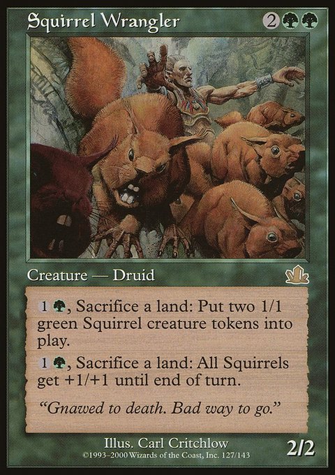 Squirrel Wrangler, Prophecy #127, Magic: The Gathering card
