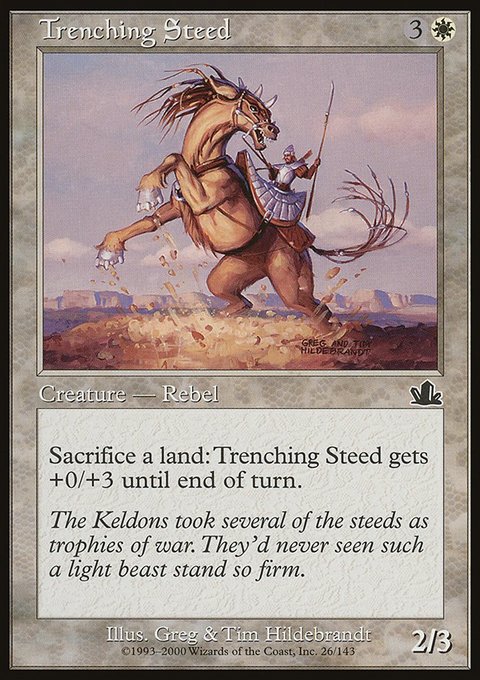 Trenching Steed, Prophecy #26, Magic: The Gathering card