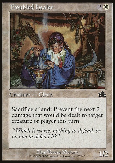 Troubled Healer, Prophecy #27, Magic: The Gathering card