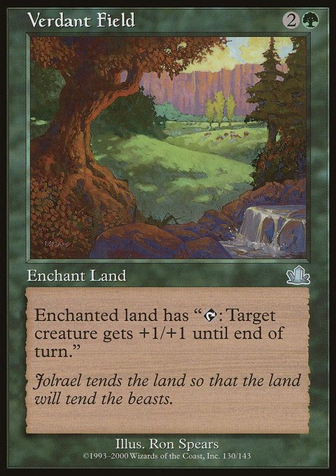 Verdant Field, Prophecy #130, Magic: The Gathering card