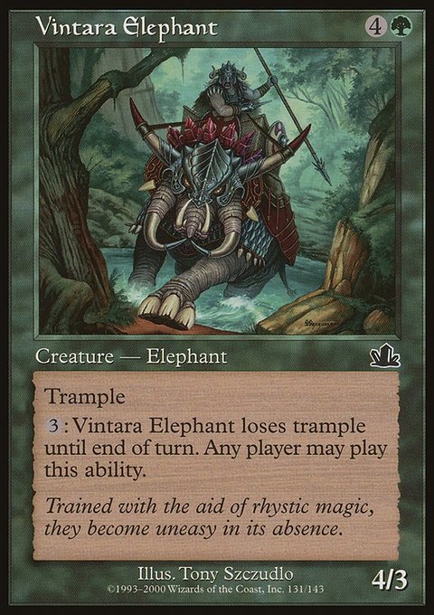Vintara Elephant, Prophecy #131, Magic: The Gathering card