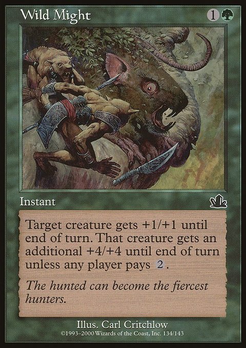 Wild Might, Prophecy #134, Magic: The Gathering card