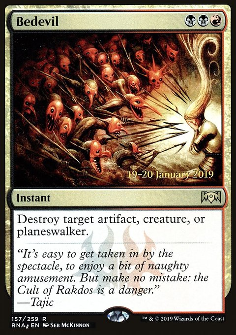 Bedevil, Ravnica Allegiance Promos #157s, Magic: The Gathering card