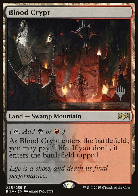 Blood Crypt, Ravnica Allegiance Promos #245p, Magic: The Gathering card