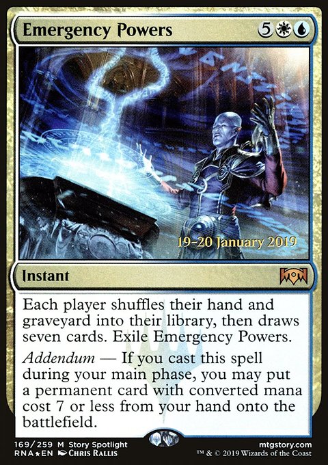 Emergency Powers, Ravnica Allegiance Promos #169s, Magic: The Gathering card