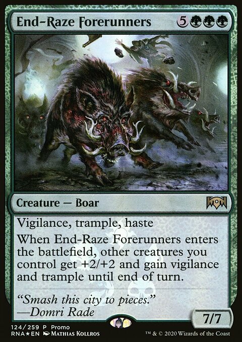End-Raze Forerunners, Ravnica Allegiance Promos #124★, Magic: The Gathering card