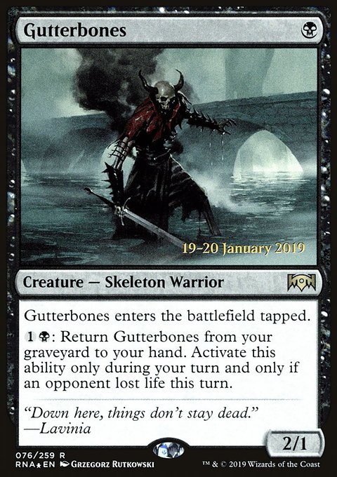 Gutterbones, Ravnica Allegiance Promos #76s, Magic: The Gathering card