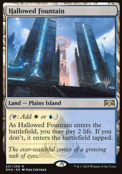 Hallowed Fountain, Ravnica Allegiance Promos #251p, Magic: The Gathering card