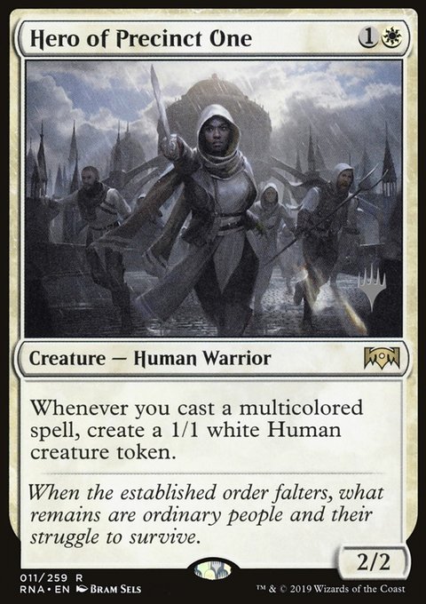 Hero of Precinct One, Ravnica Allegiance Promos #11p, Magic: The Gathering card