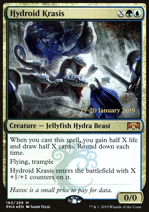 Hydroid Krasis, Ravnica Allegiance Promos #183s, Magic: The Gathering card