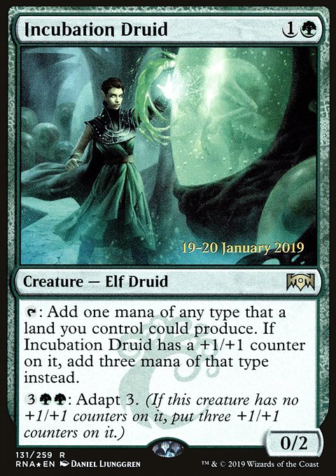 Incubation Druid, Ravnica Allegiance Promos #131s, Magic: The Gathering card