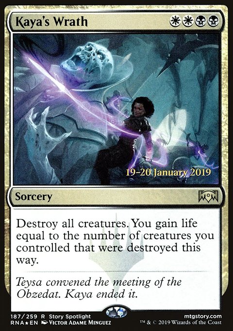Kaya's Wrath, Ravnica Allegiance Promos #187s, Magic: The Gathering card