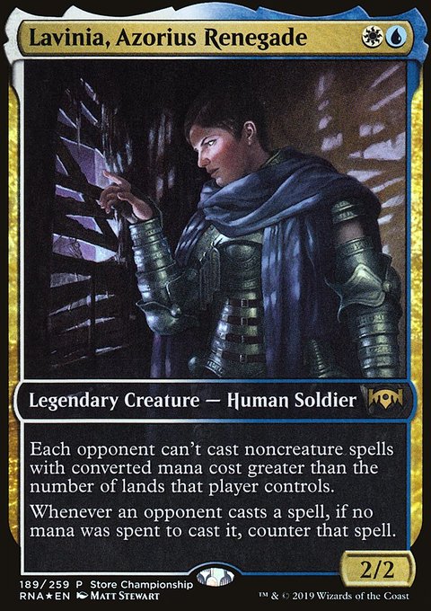 Lavinia, Azorius Renegade, Ravnica Allegiance Promos #189, Magic: The Gathering card