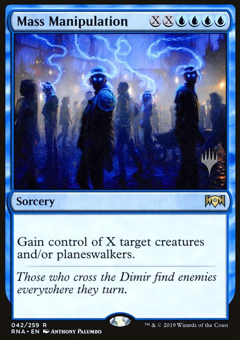 Mass Manipulation, Ravnica Allegiance Promos #42p, Magic: The Gathering card