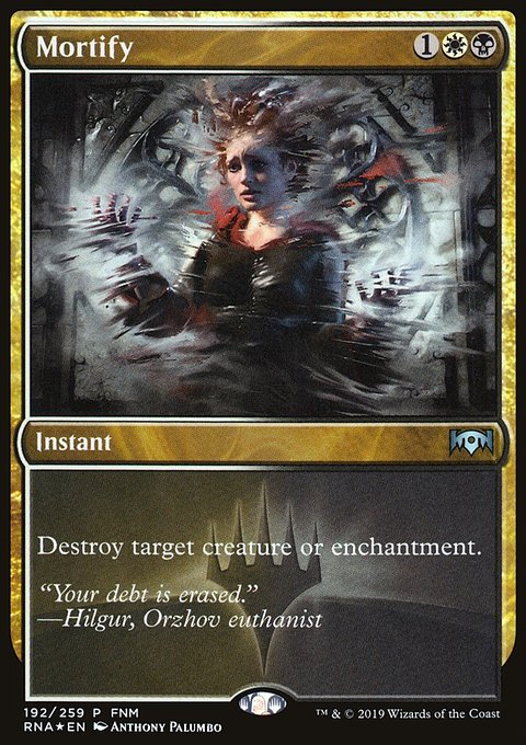 Mortify, Ravnica Allegiance Promos #192, Magic: The Gathering card