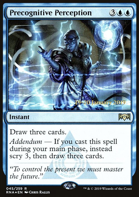 Precognitive Perception, Ravnica Allegiance Promos #45s, Magic: The Gathering card