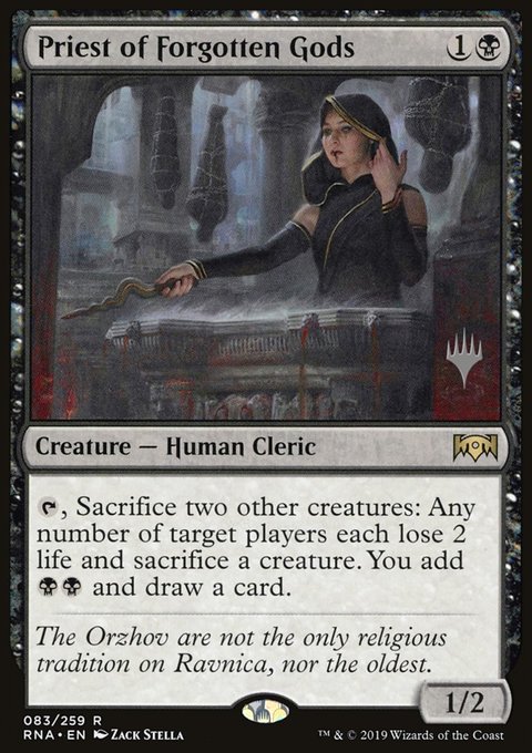 Priest of Forgotten Gods, Ravnica Allegiance Promos #83p, Magic: The Gathering card