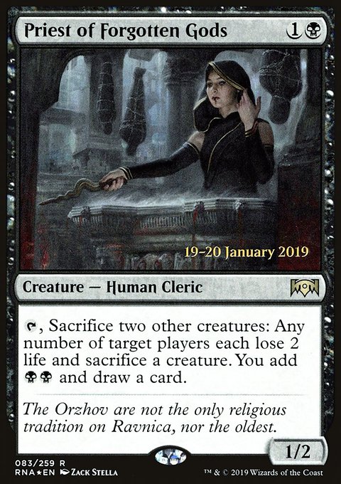 Priest of Forgotten Gods, Ravnica Allegiance Promos #83s, Magic: The Gathering card