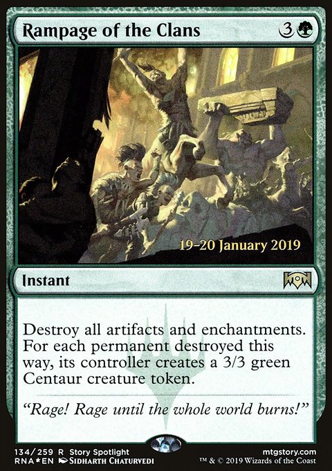 Rampage of the Clans, Ravnica Allegiance Promos #134s, Magic: The Gathering card