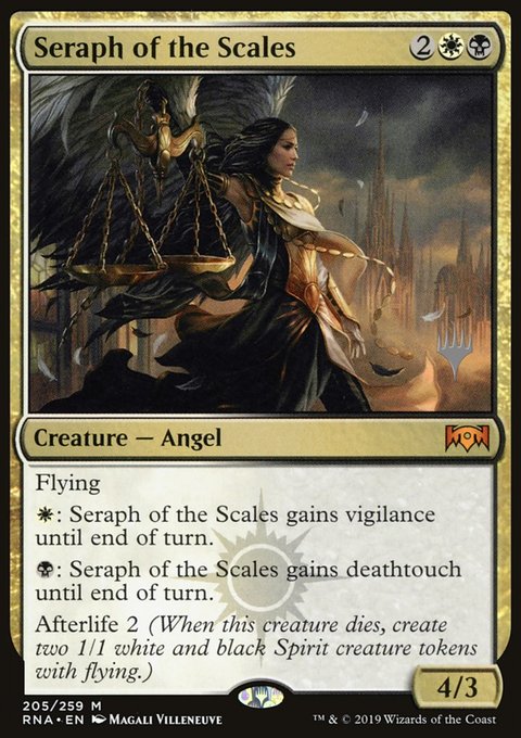 Seraph of the Scales, Ravnica Allegiance Promos #205p, Magic: The Gathering card