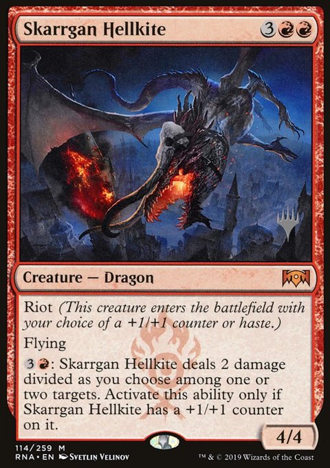 Skarrgan Hellkite, Ravnica Allegiance Promos #114p, Magic: The Gathering card