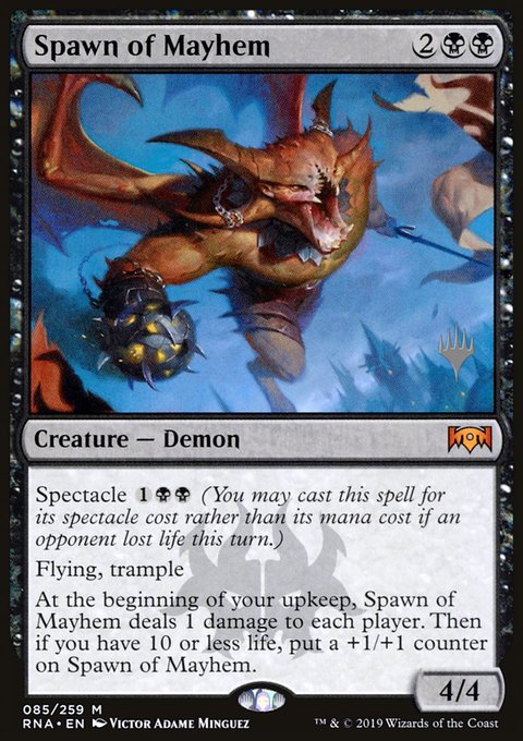 Spawn of Mayhem, Ravnica Allegiance Promos #85p, Magic: The Gathering card
