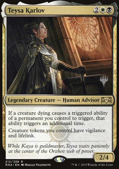 Teysa Karlov, Ravnica Allegiance Promos #212p, Magic: The Gathering card