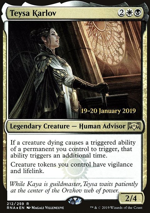 Teysa Karlov, Ravnica Allegiance Promos #212s, Magic: The Gathering card