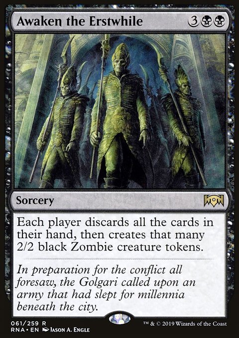 Awaken the Erstwhile, Ravnica Allegiance #61, Magic: The Gathering card